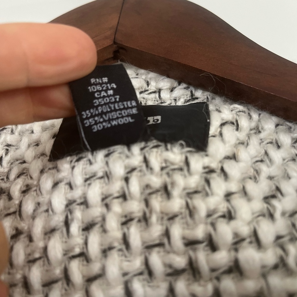 Joe’s Jeans 3/4 Viscose and Wool Blend Oversized Collar Jacket Coat Tweed - Picture 2 of 7